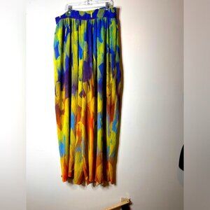 Kai Collective MAWULI PRINTED PLISSE Trousers- AYO PRINT BLUE